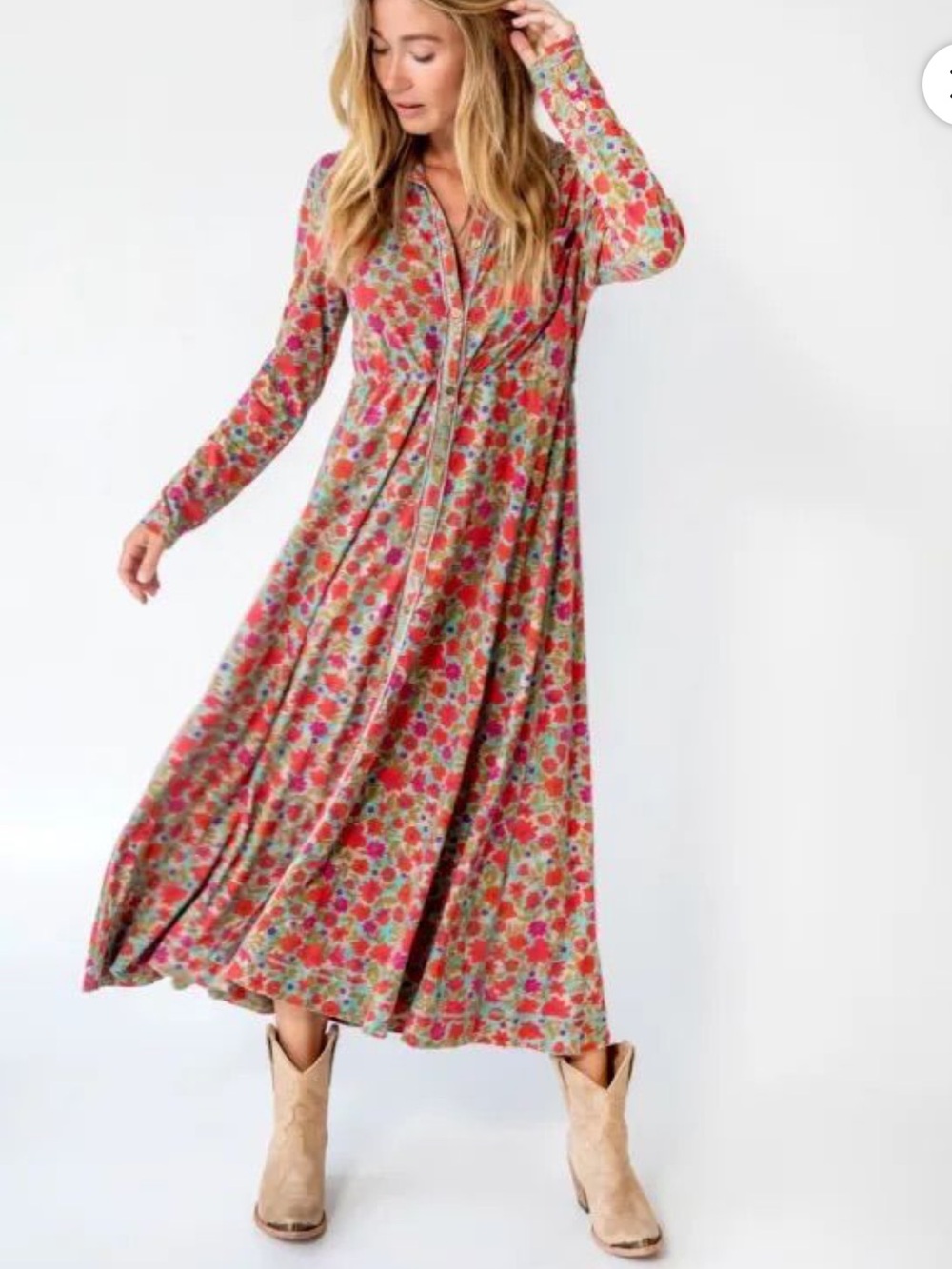 Natural life Floral Maxi Dress Size Large
